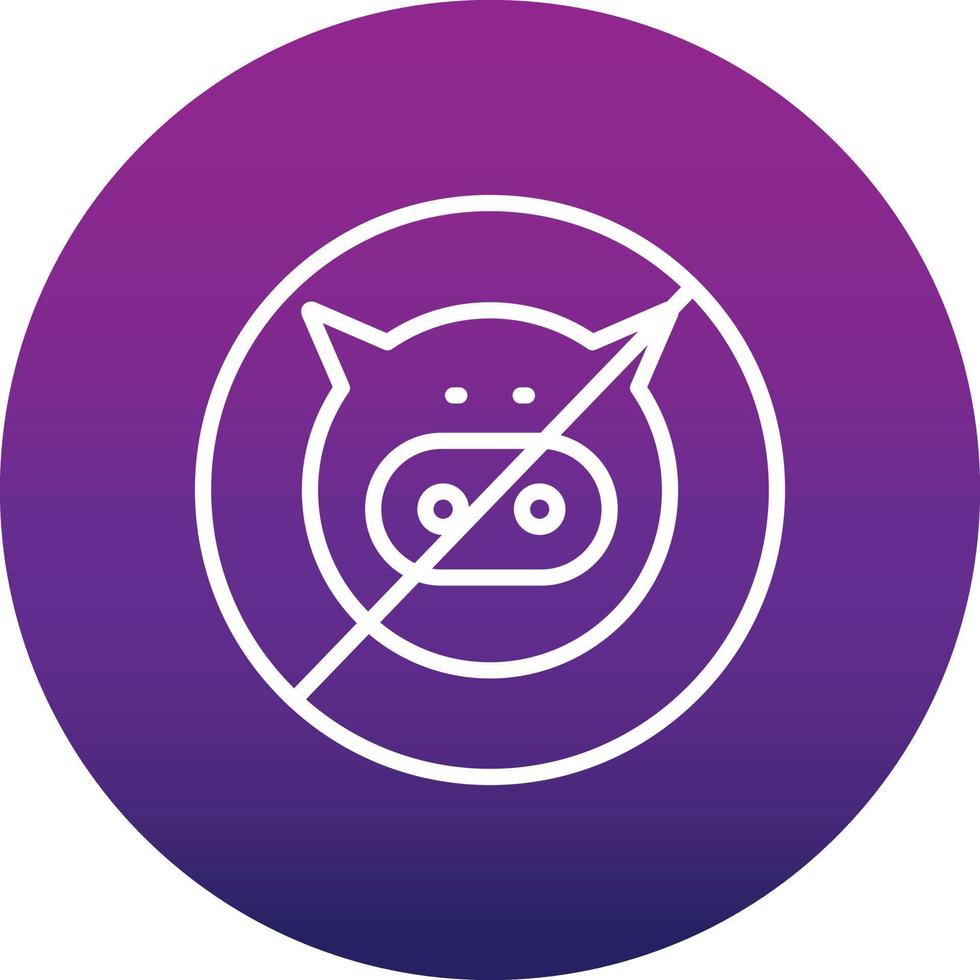 No Pork Vector Icon