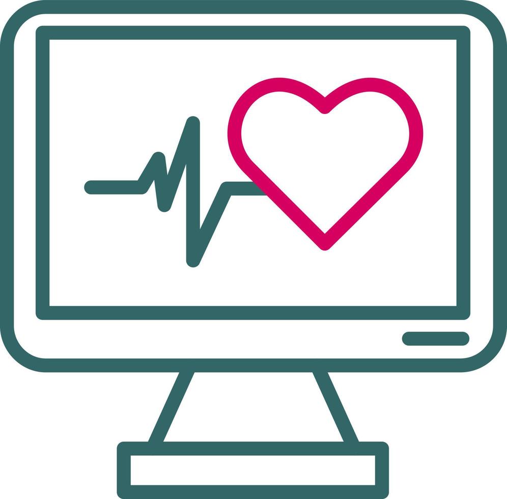 Heartbeat monitoring Vector Icon