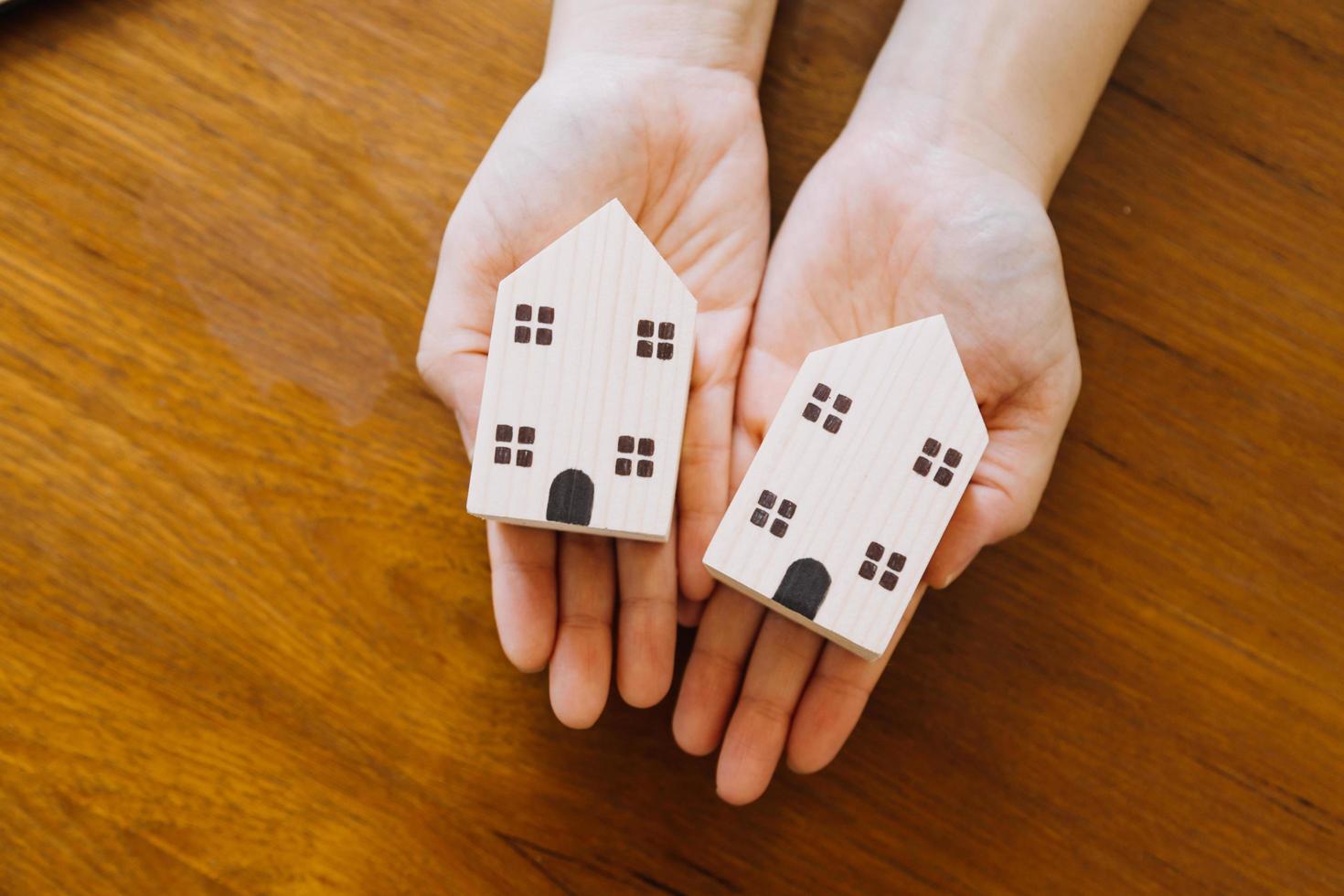 Signing home sales and insurance contracts with real estate agents, signing contracts to know the terms of buying and selling homes and real estate, contract signing ideas. photo