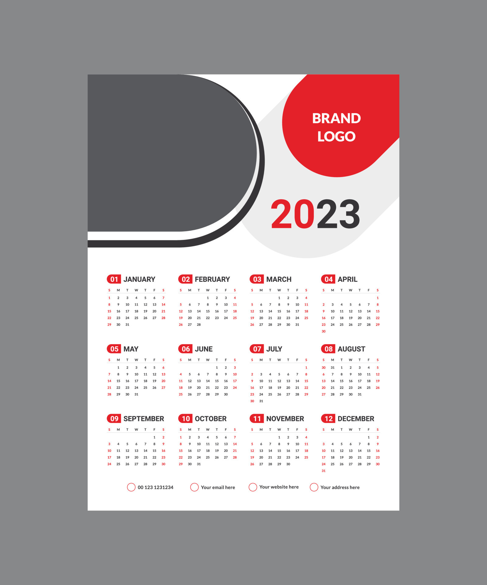 Calendar 2023 Calendar 2024 Week Start Monday Corporate Set Design calendar-2023-calendar-2024-week-start-monday-corporate-set-design