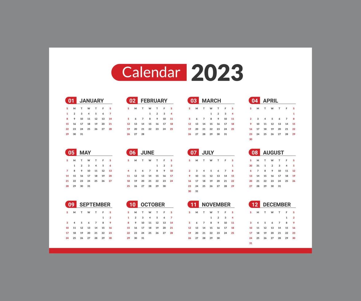 Calendar 2023, calendar 2024 week start Monday corporate set design template vector file.
