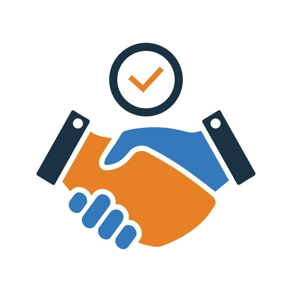 Agreement, hands, handshake icon. vector