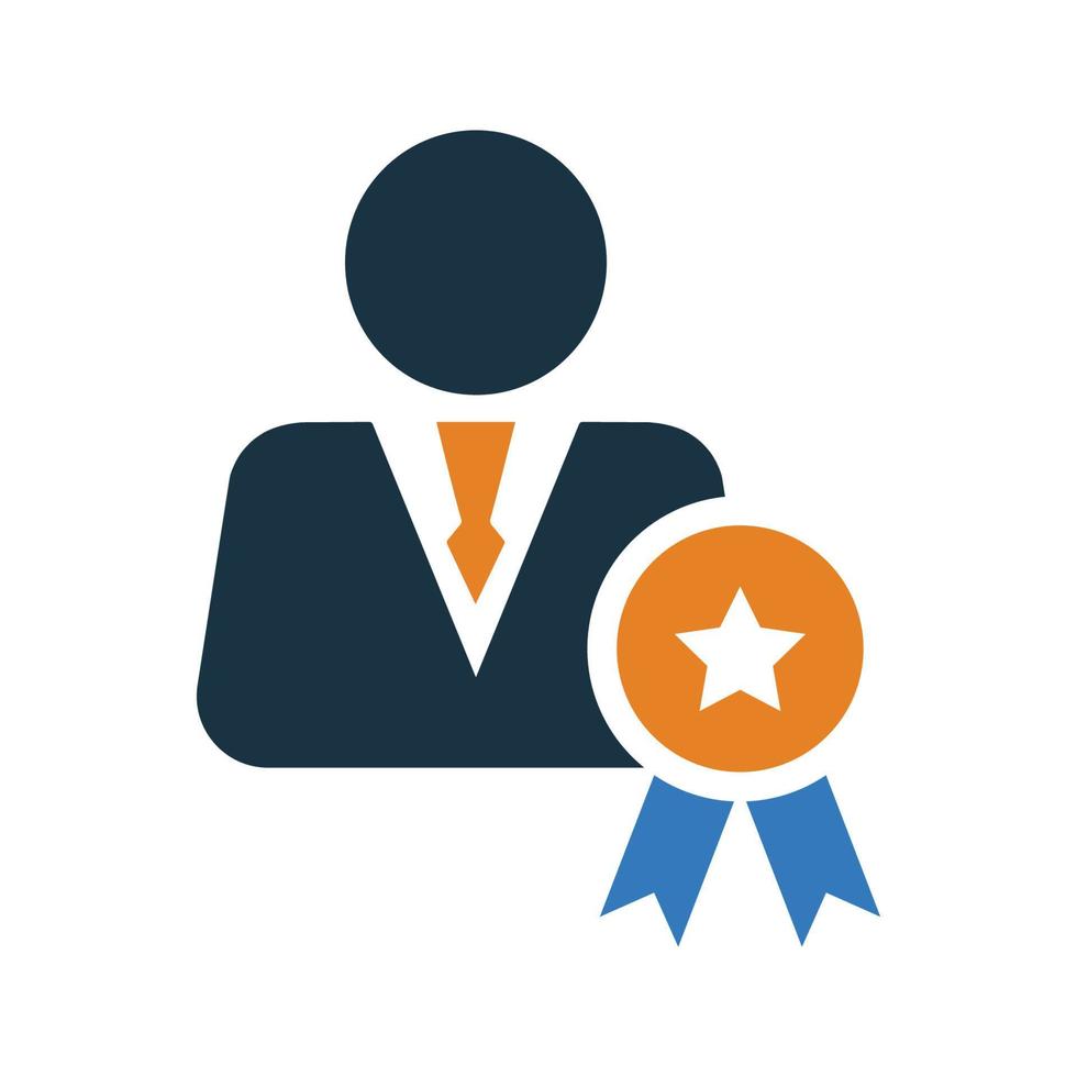 Award, employee, manager icon. vector