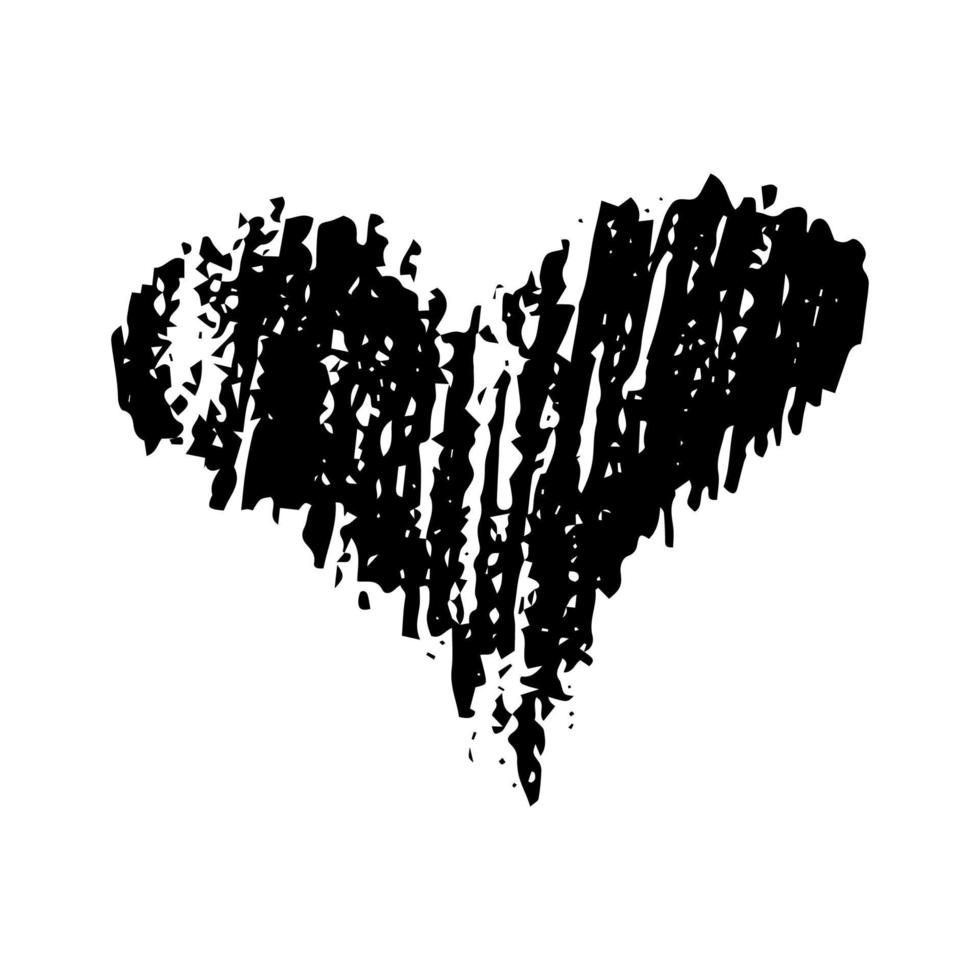 Sketch Scribble Heart. Hand drawn Pencil Scribble Hearts. Vector illustration.