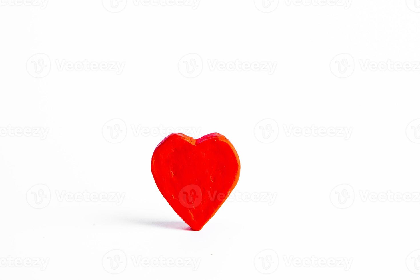 Love hearts on wooden texture background. Valentines day card concept. Heart for Valentines Day Background. photo