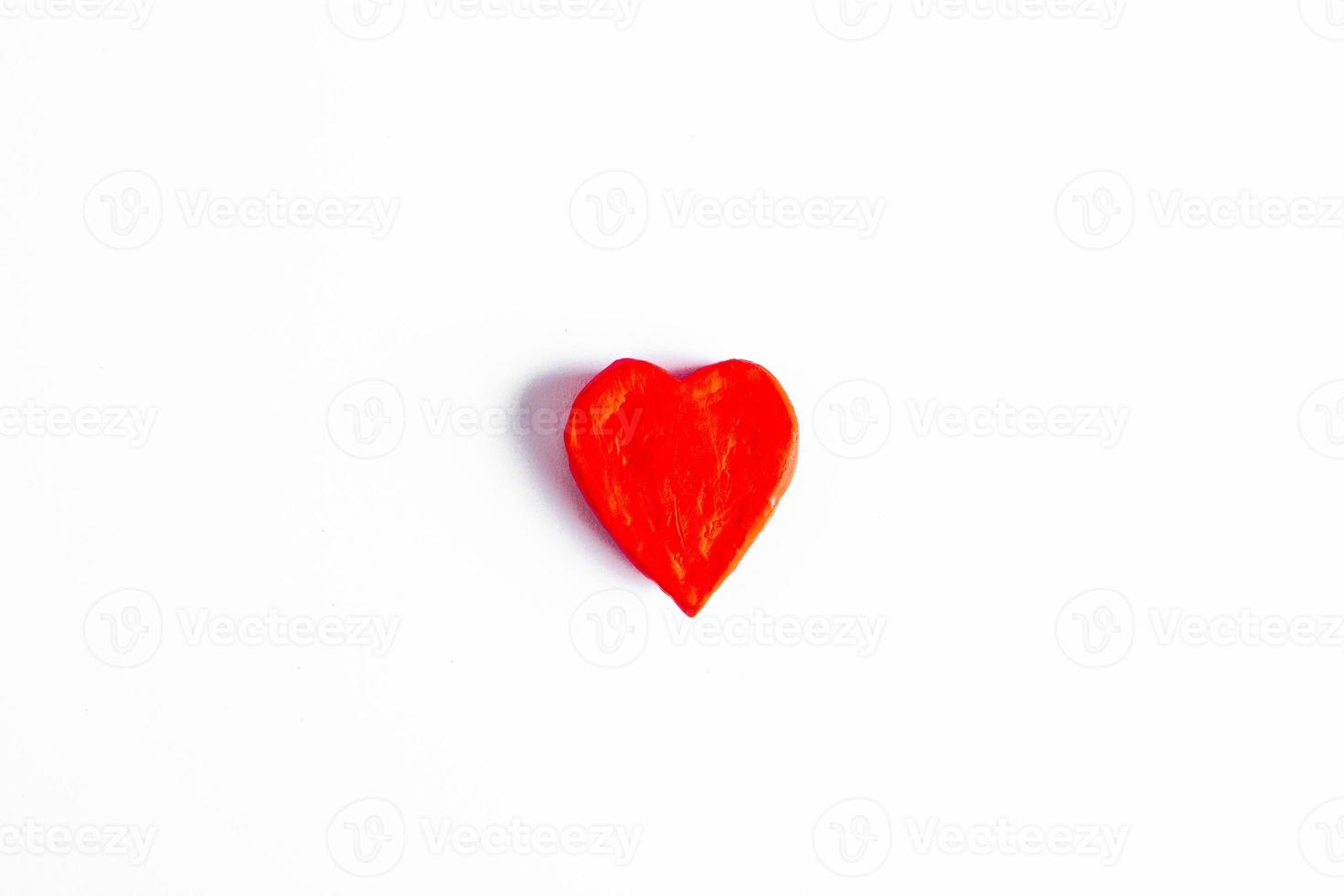 Love hearts on wooden texture background. Valentines day card concept. Heart for Valentines Day Background. photo