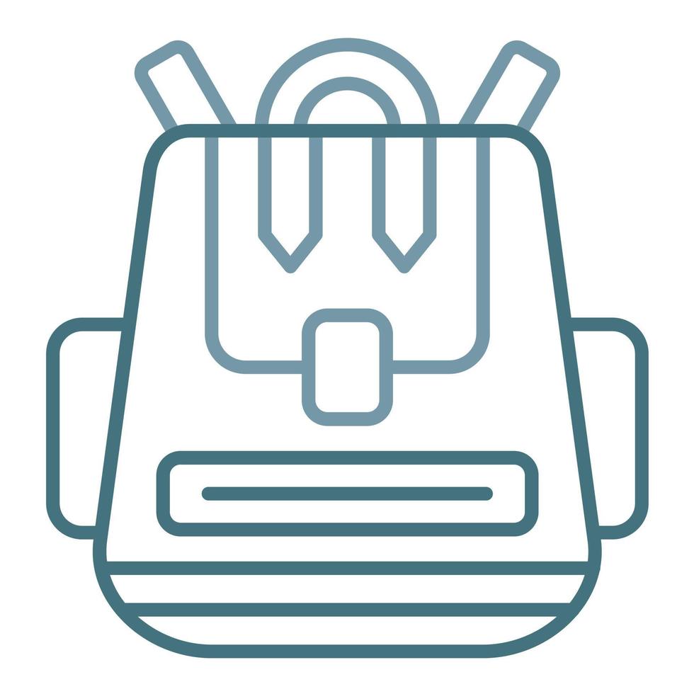 Back Pack Line Two Color Icon vector