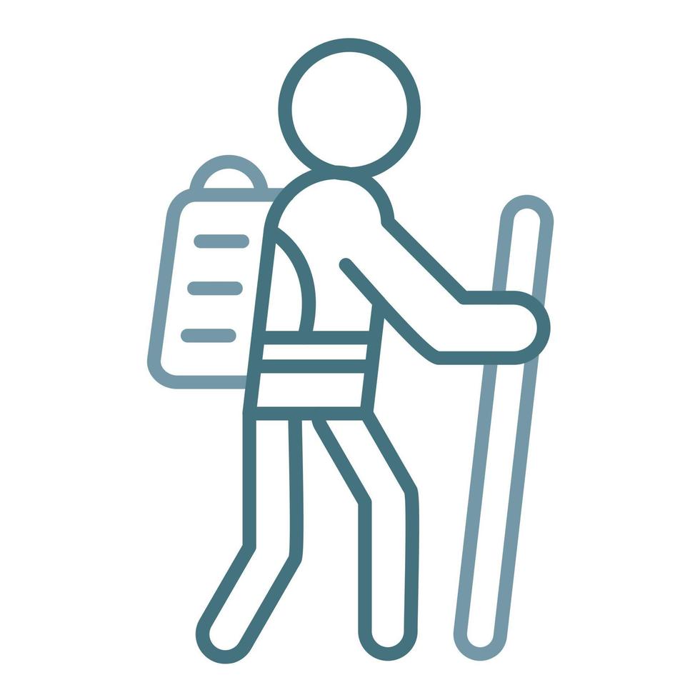 Backpacker Line Two Color Icon vector