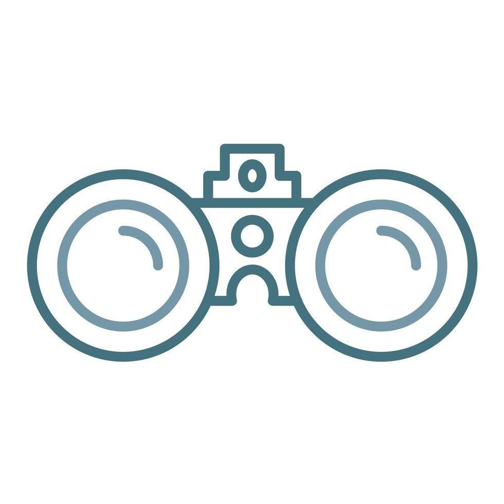 Binocular Line Two Color Icon vector