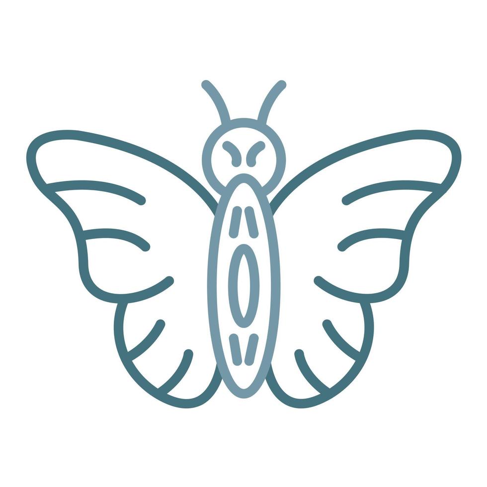 Butterfly Line Two Color Icon vector