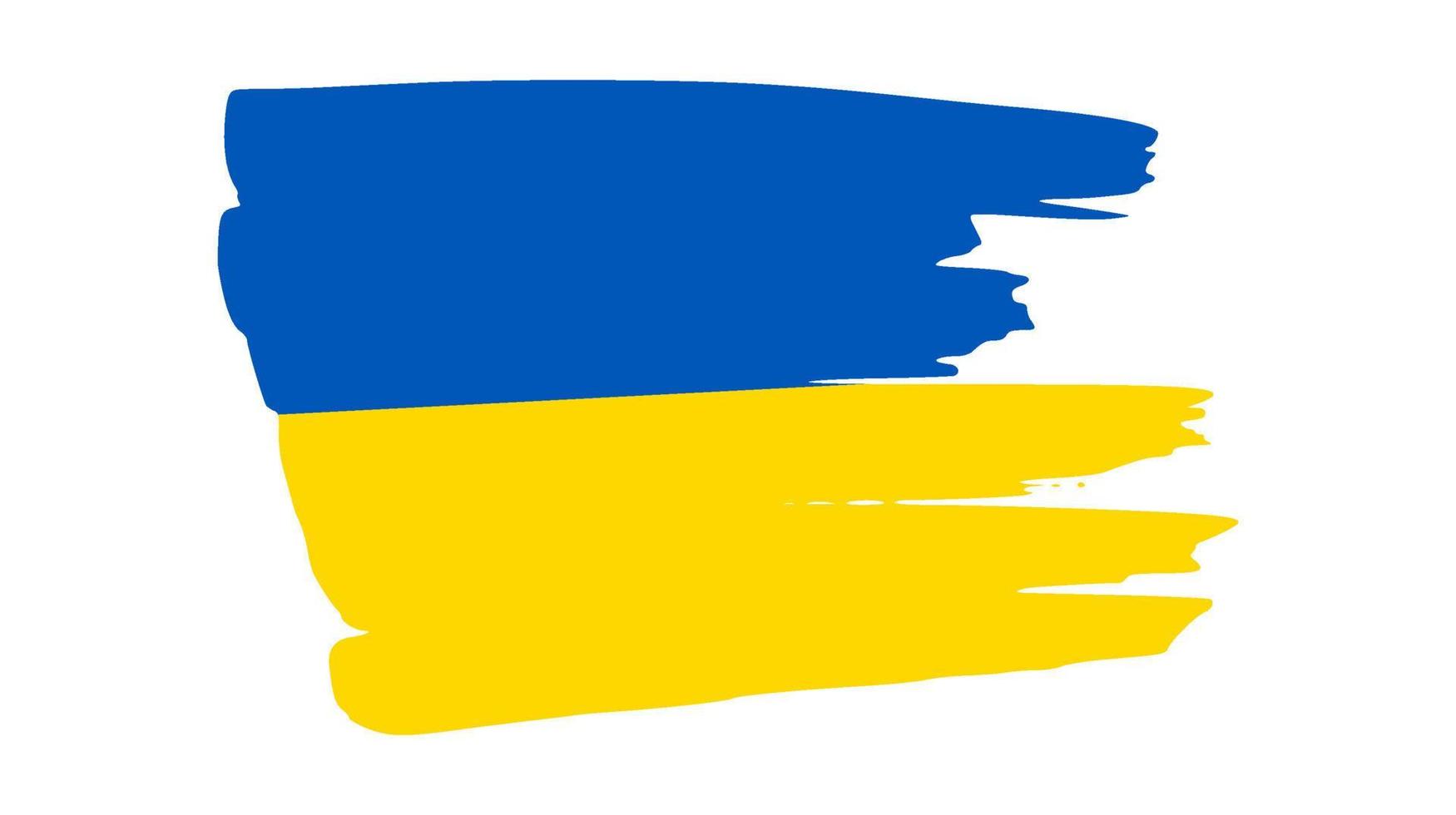 Ukrainian national flag in grunge style vector