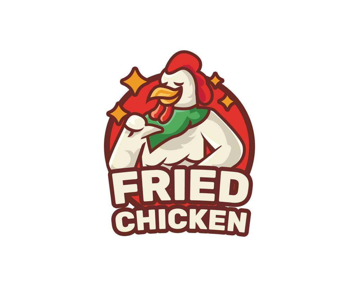 logotipo de pollo frito vectorial. pulgar arriba pollo vector