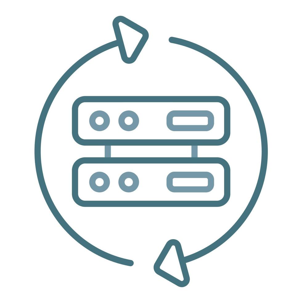 Data Transformation Line Two Color Icon vector