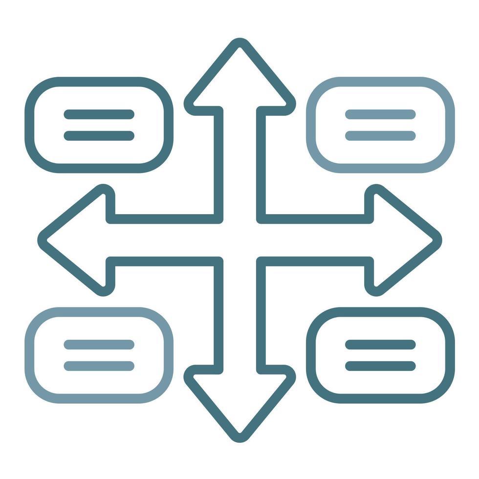 Grid Matrix Line Two Color Icon vector