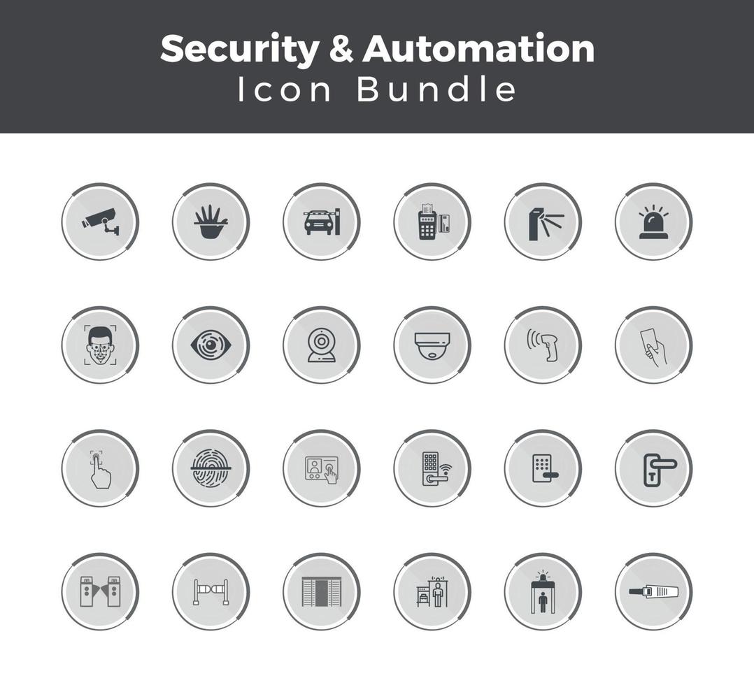 Security and Automation Icon Bundle vector