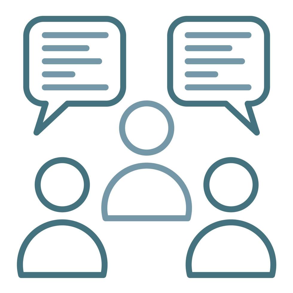 Talking Line Two Color Icon vector