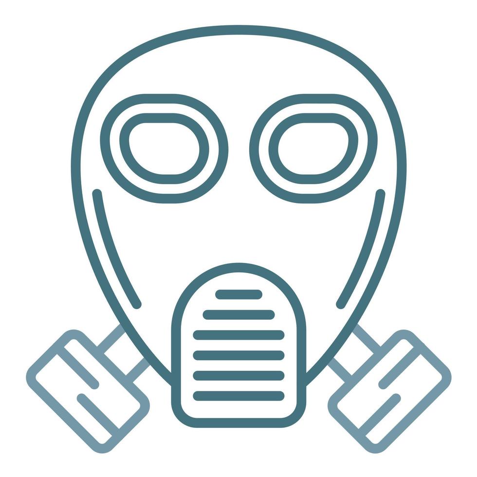 Gas Mask Line Two Color Icon vector