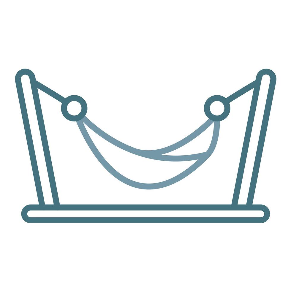 Hammock Line Two Color Icon vector