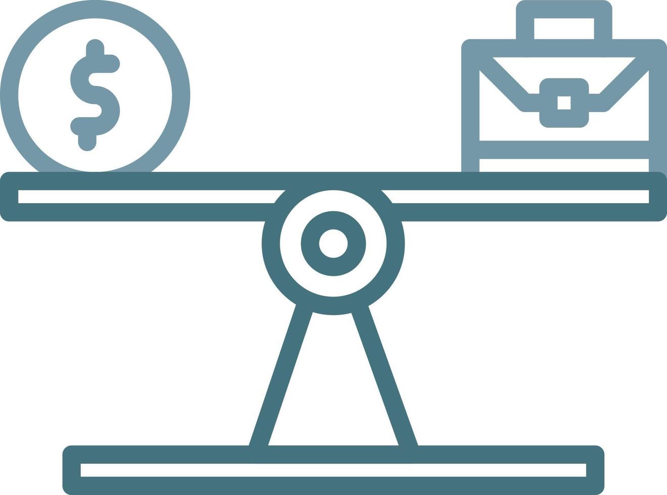 Work Life Balance Line Two Color Icon vector