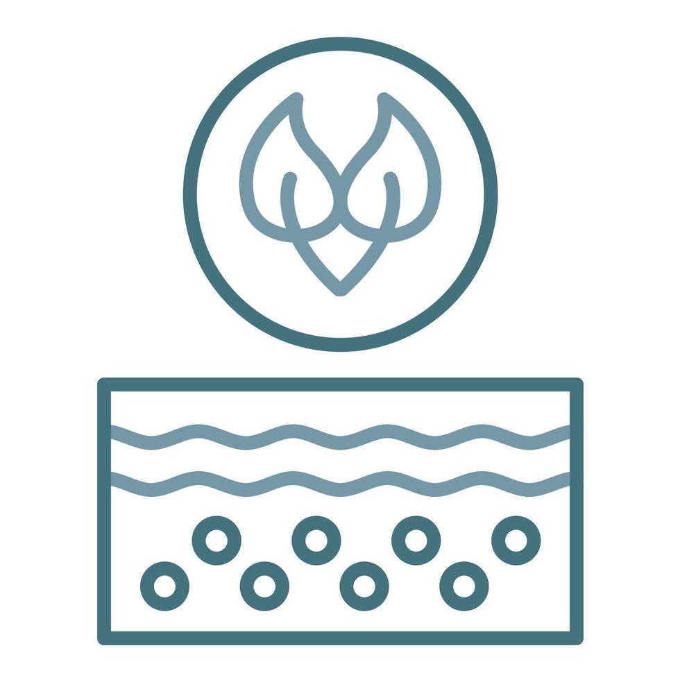 Sensitive Skin Line Two Color Icon vector