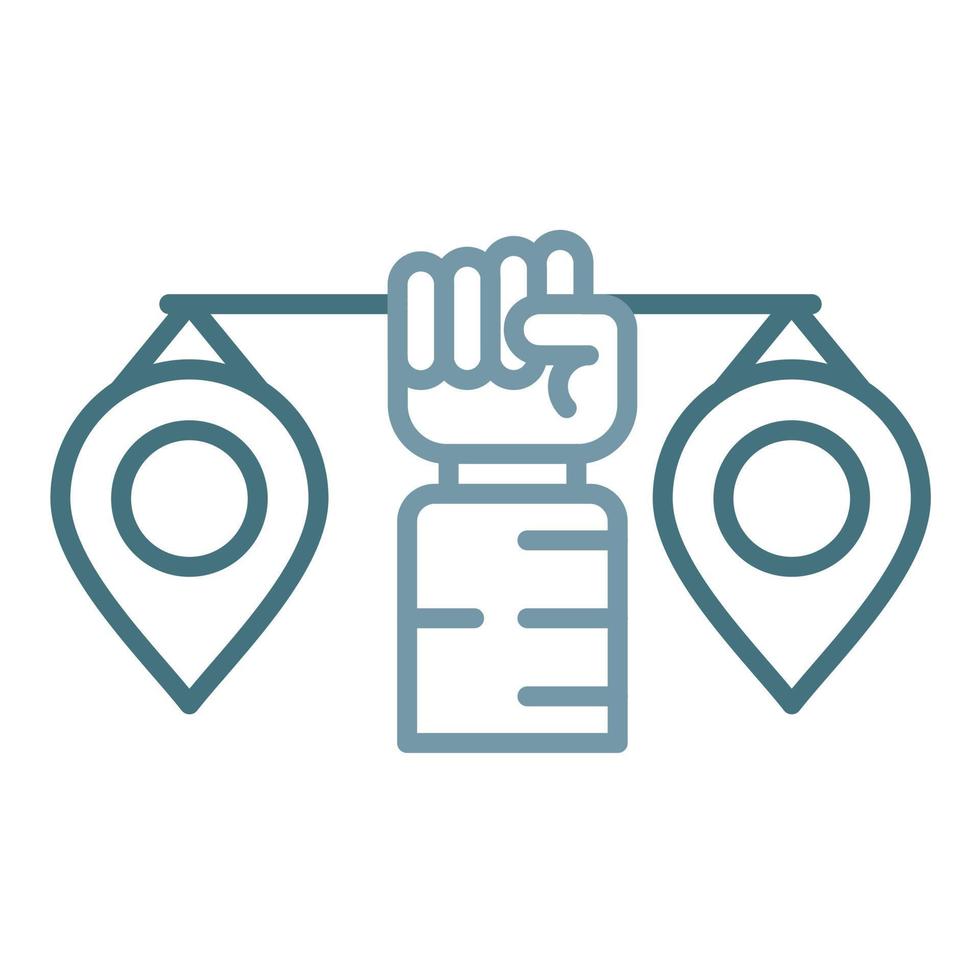 Local Zoning Law Line Two Color Icon vector