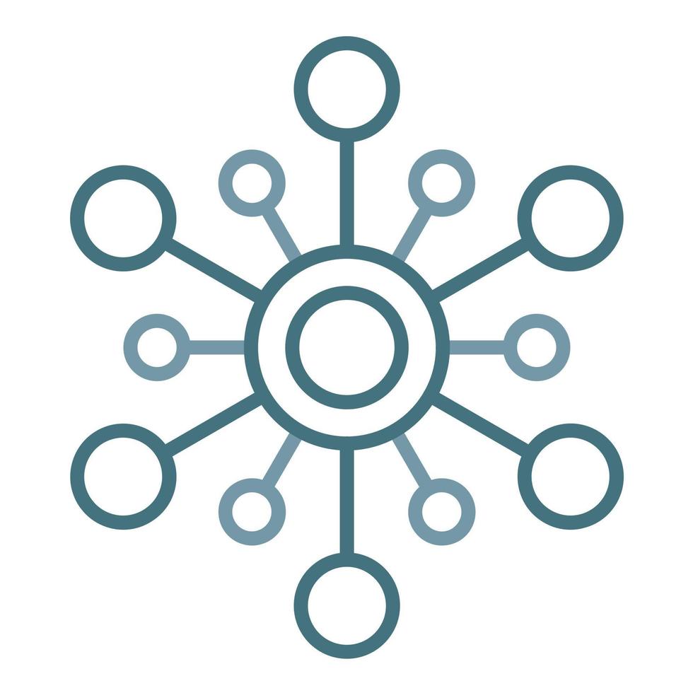 Referral Line Two Color Icon vector