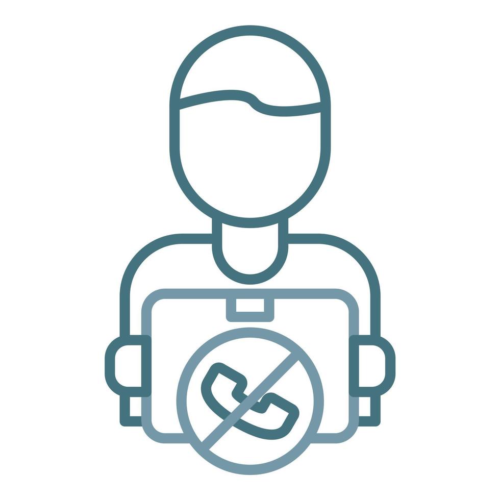 Contactless Delivery Line Two Color Icon vector