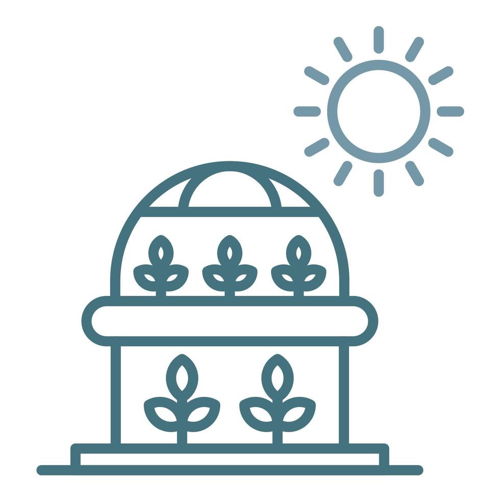Hydroponic Technology Line Two Color Icon vector