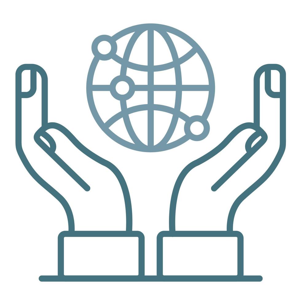 Noosphere Line Two Color Icon vector