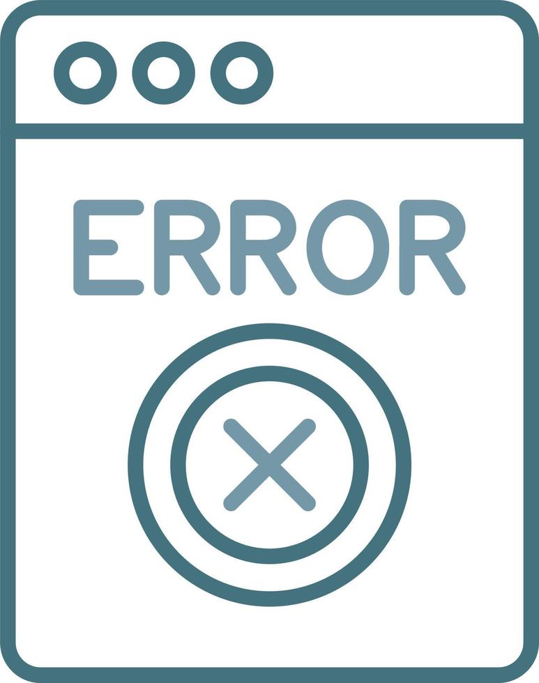 Error Line Two Color Icon vector