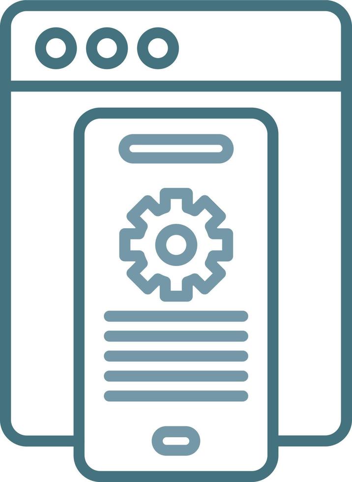 Software Development Line Two Color Icon vector