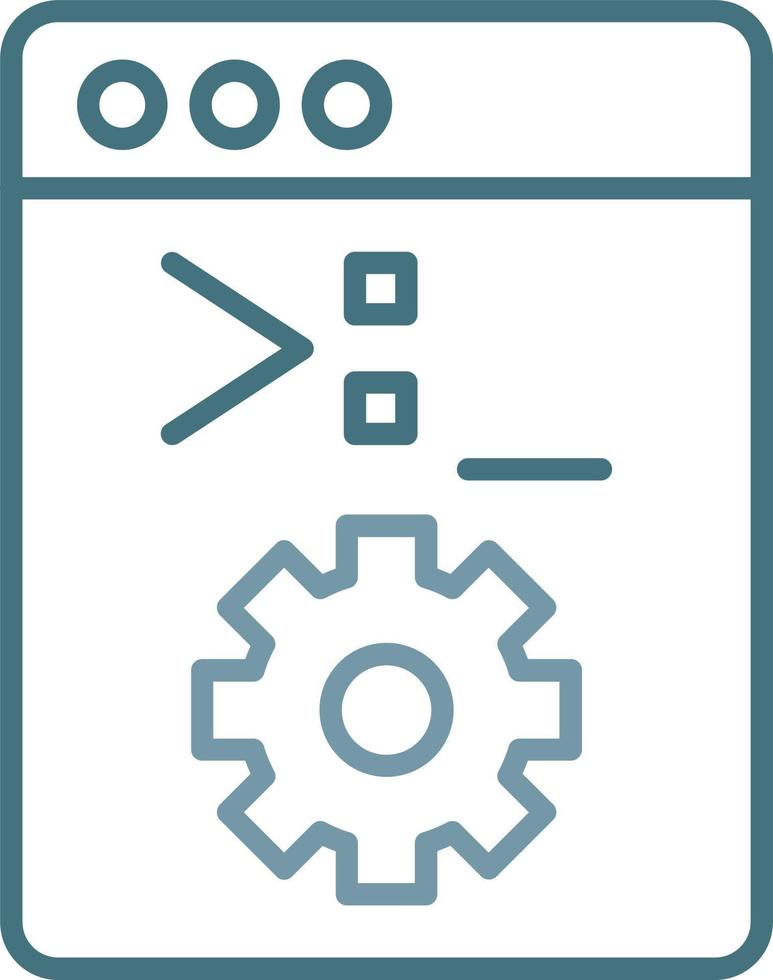 System Console Line Two Color Icon vector