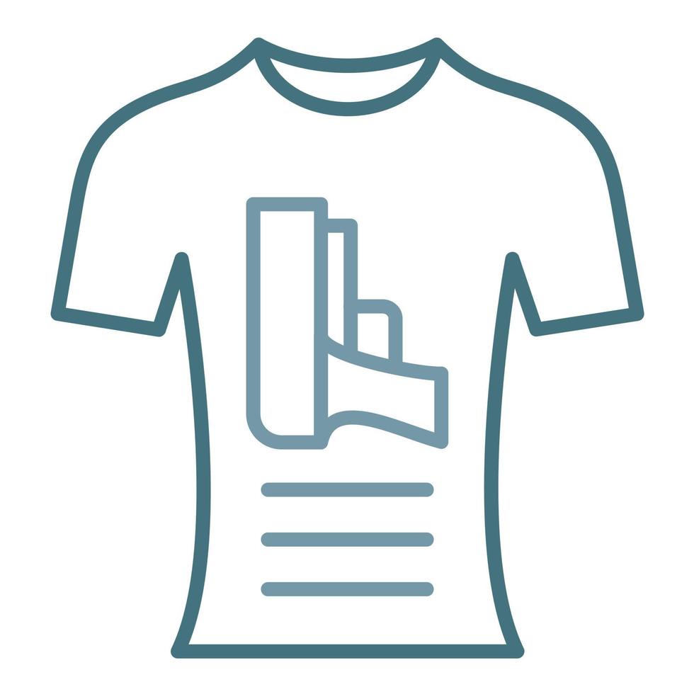 T Shirt Line Two Color Icon vector