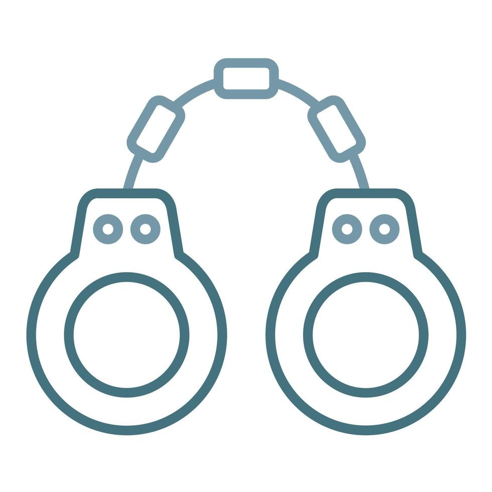 Handcuffs Line Two Color Icon vector