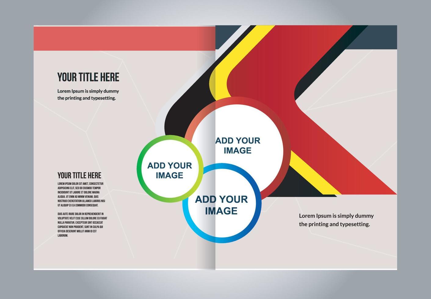 Professional business flyer, corporate brochure design template vector