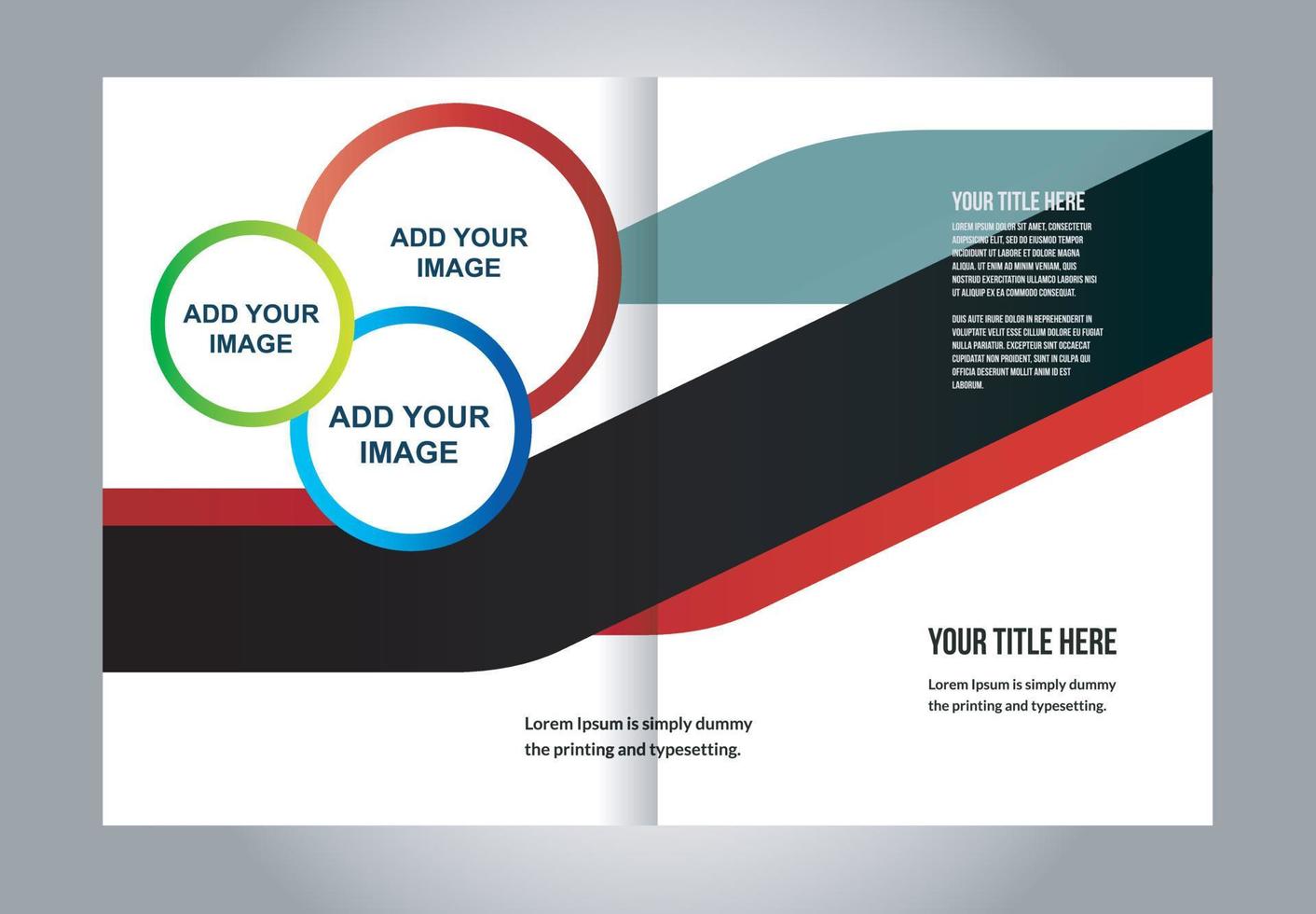 Professional business flyer, corporate brochure design template vector