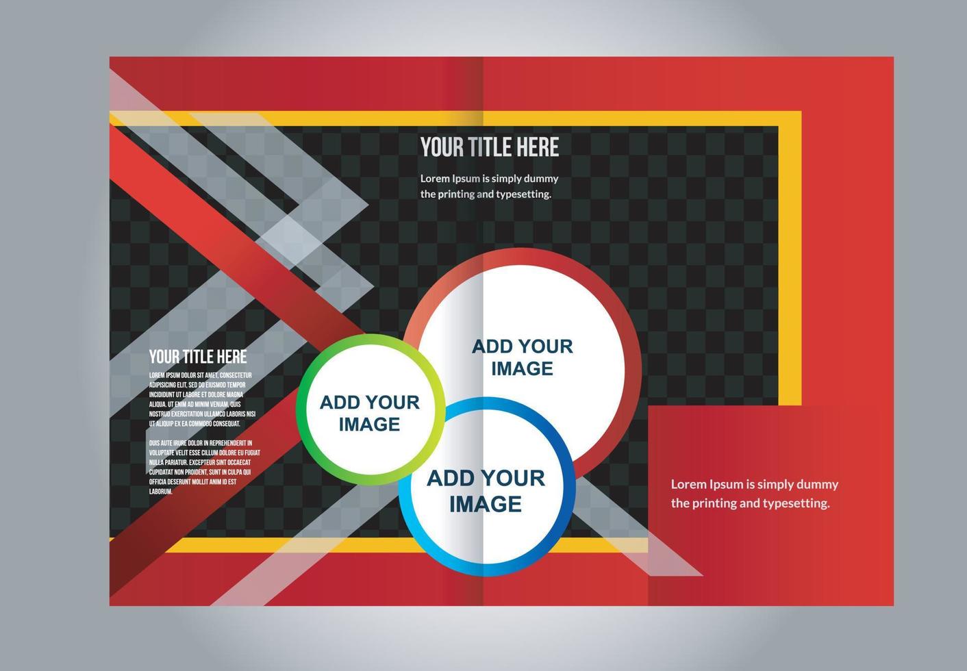 Professional business flyer, corporate brochure design template vector