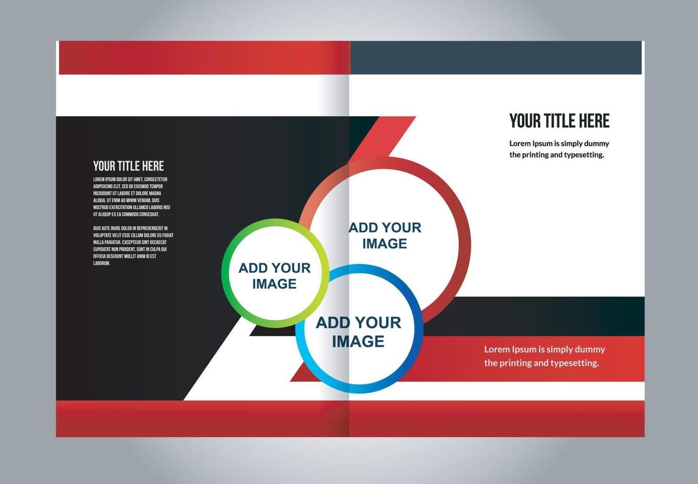 Professional business flyer, corporate brochure design template vector