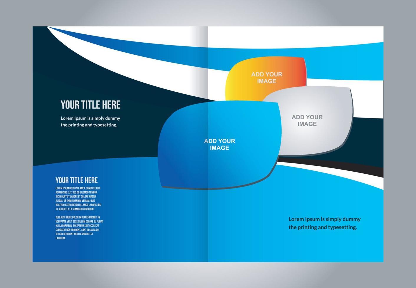 Professional business flyer, corporate brochure design template vector