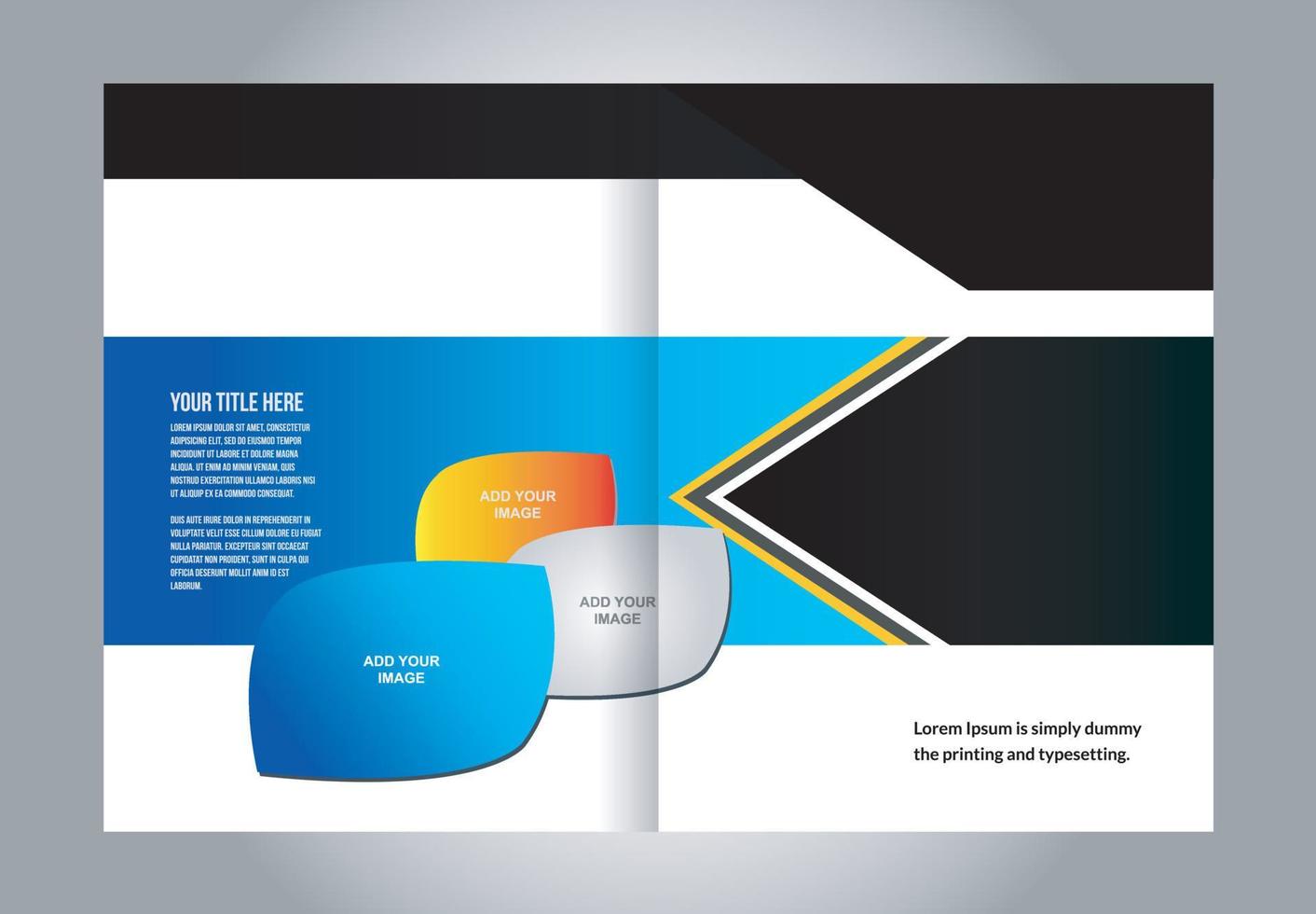 Professional business flyer, corporate brochure design template vector