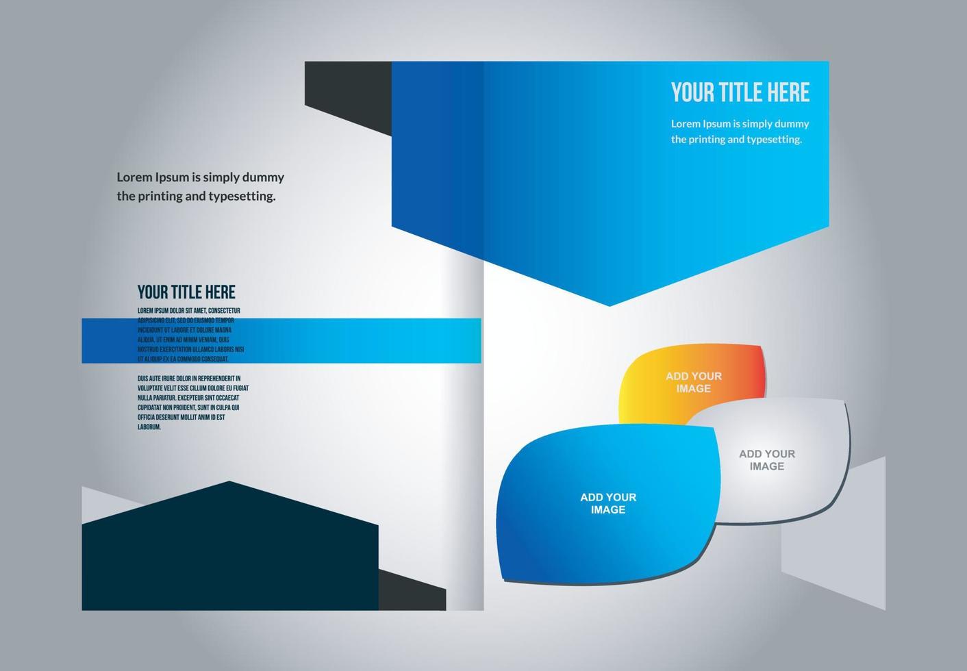 Professional business flyer, corporate brochure design template vector