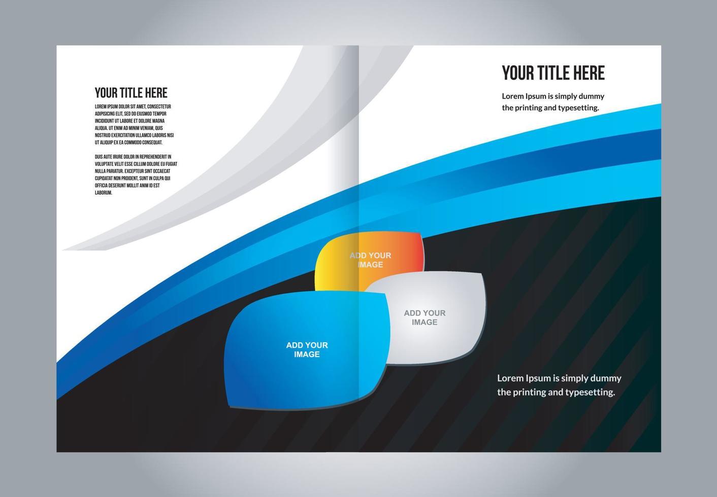 Professional business flyer, corporate brochure design template vector