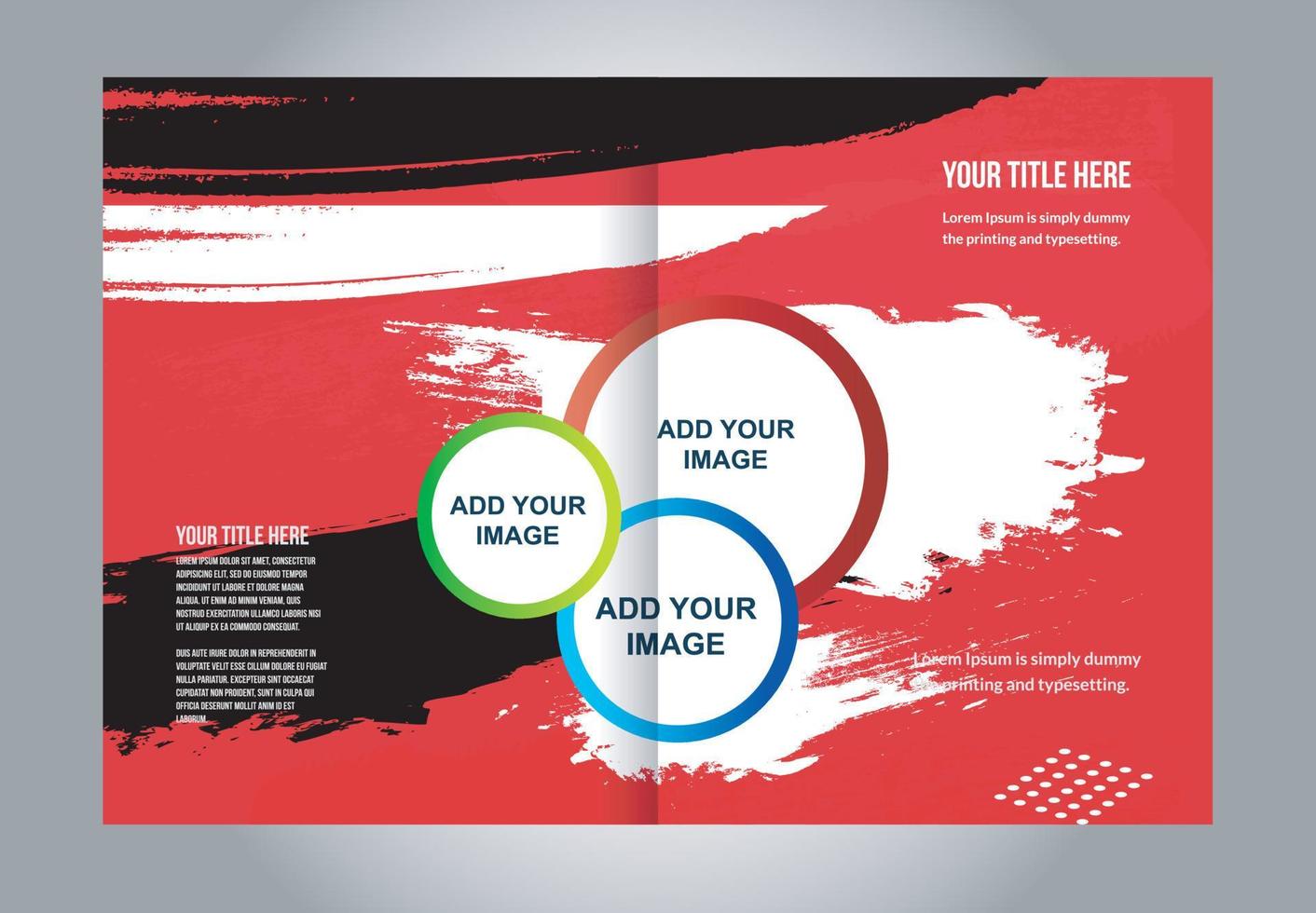 Professional business flyer, corporate brochure design template vector