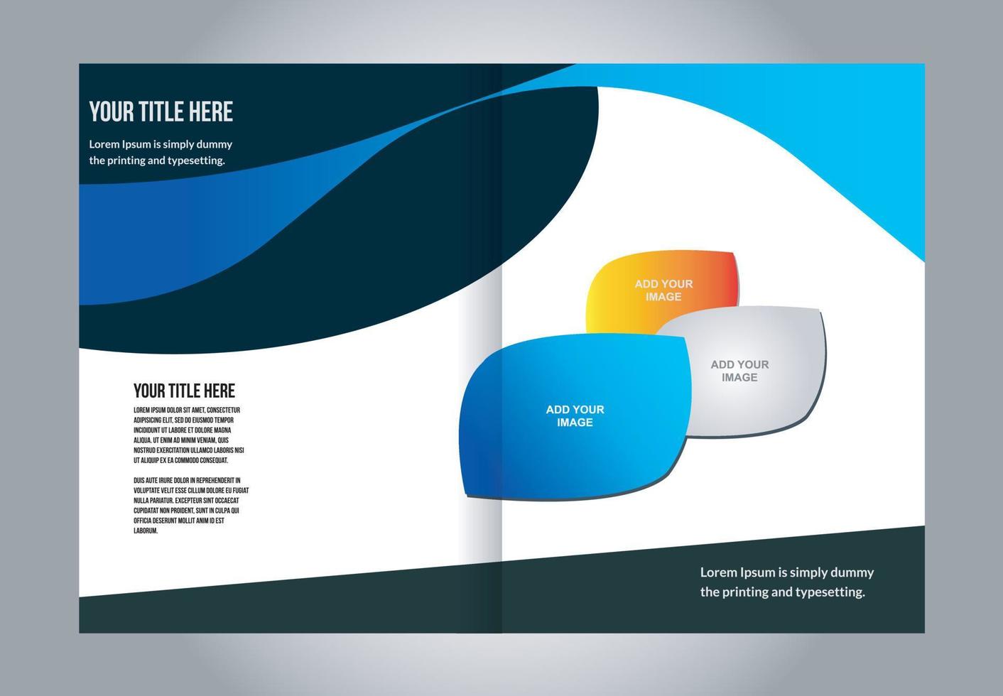 Professional business flyer, corporate brochure design template vector