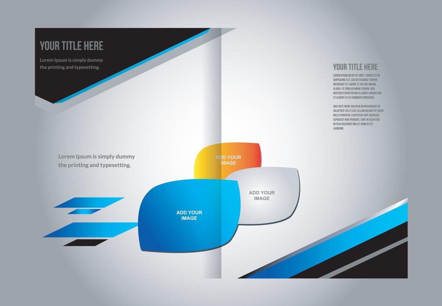 Professional business flyer, corporate brochure design template vector