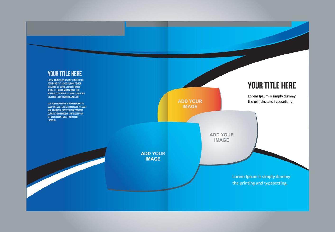 Corporate Business bi-fold Brochure Design Bundle vector