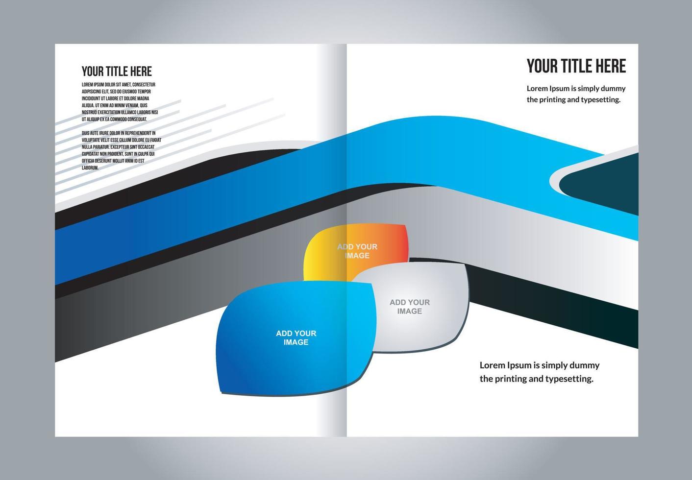 Corporate Business bi-fold Brochure Design Bundle vector