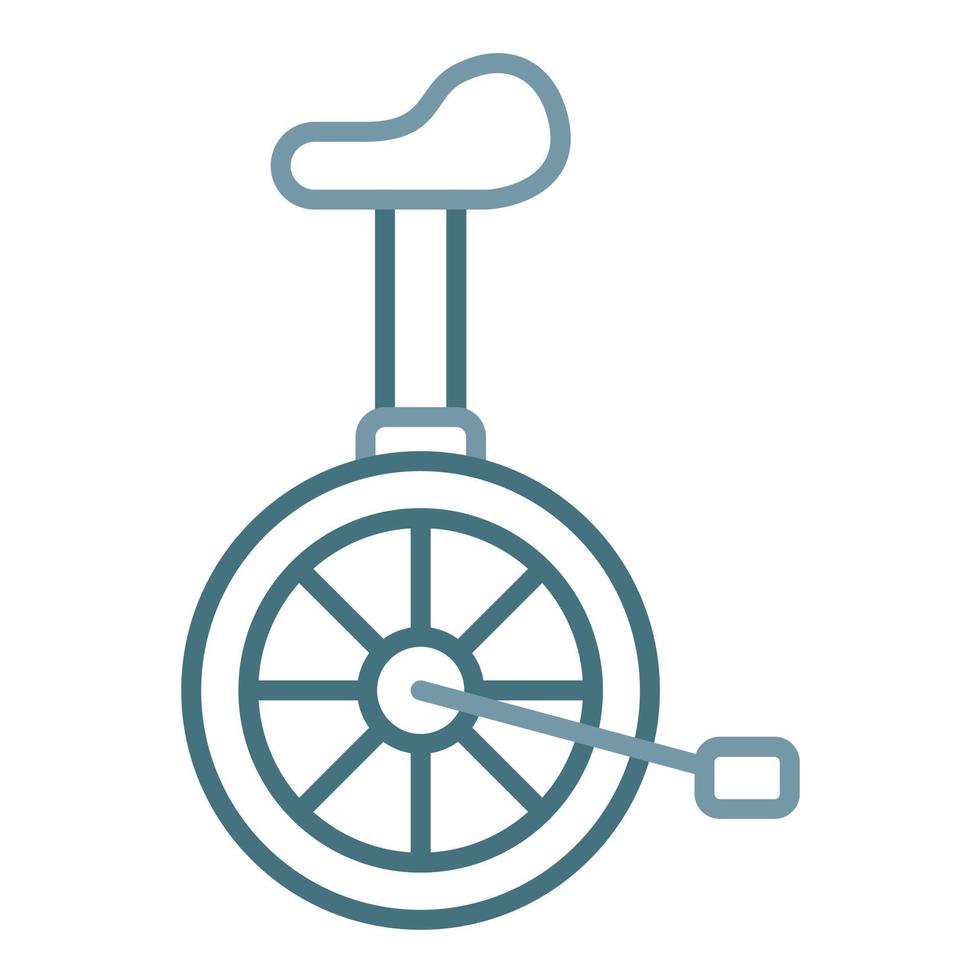 Unicycle Line Two Color Icon vector