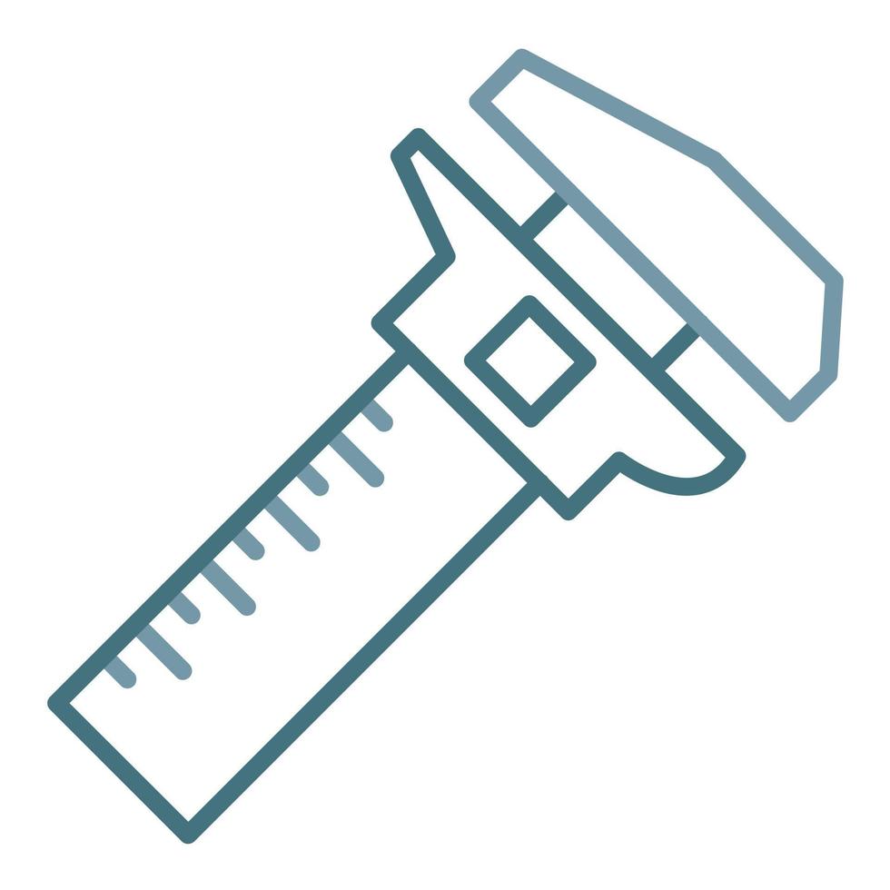 Caliper Line Two Color Icon vector