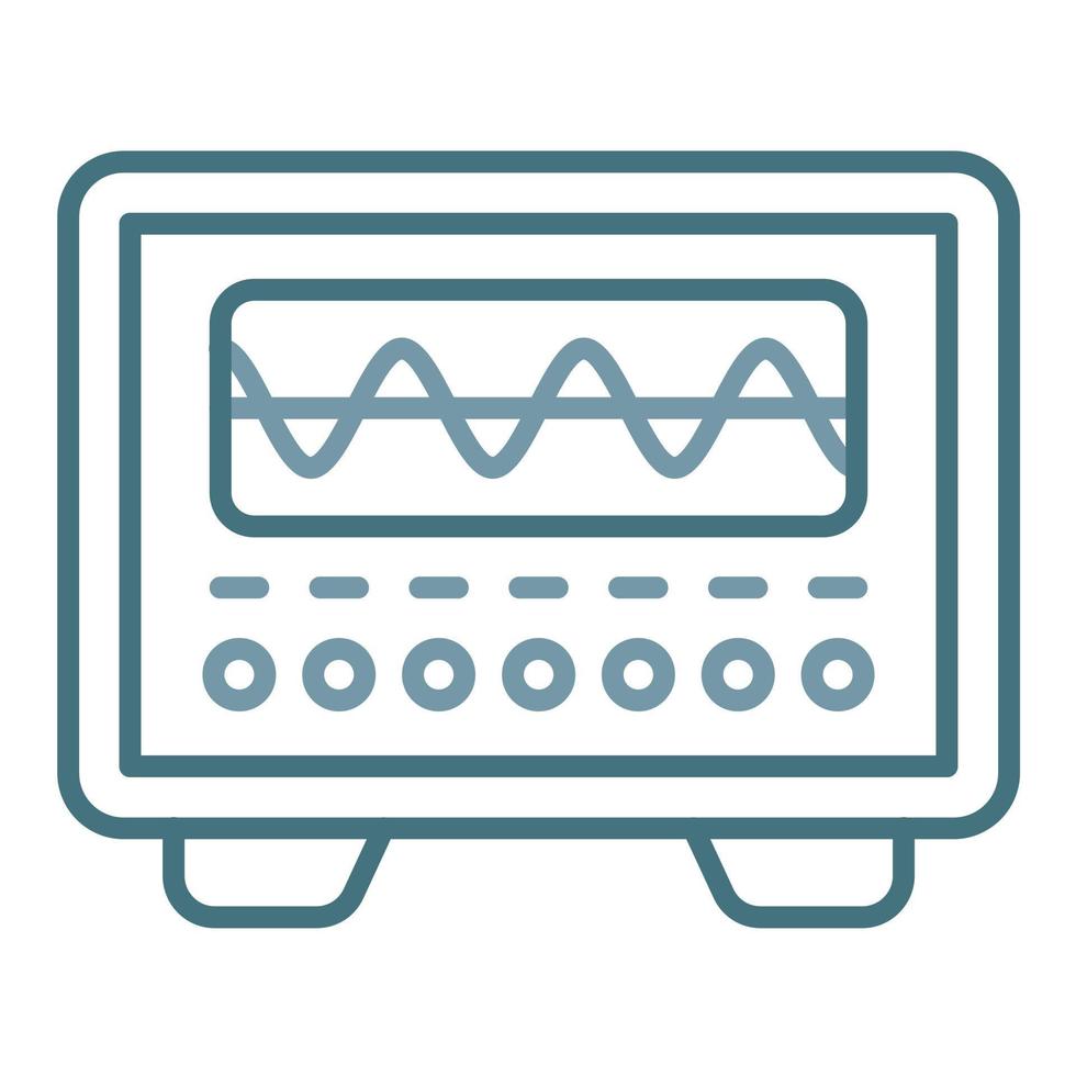 Oscilloscope Line Two Color Icon vector